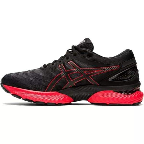 imageASICS Mens GelNimbus 22 Running ShoesBlackClassic Red