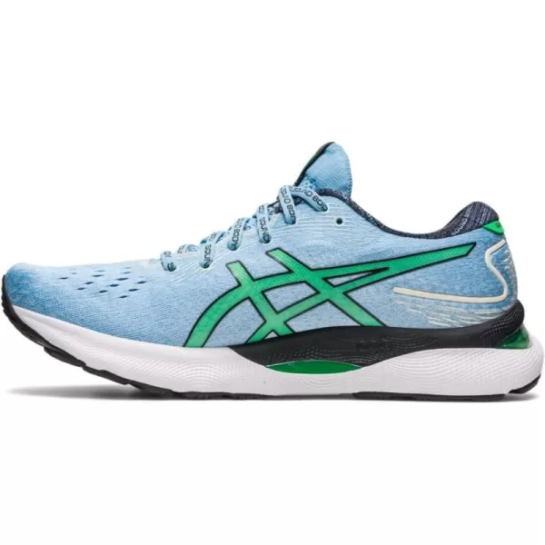 imageASICS Mens GelNimbus 24 Running ShoesArctic SkyCilantro