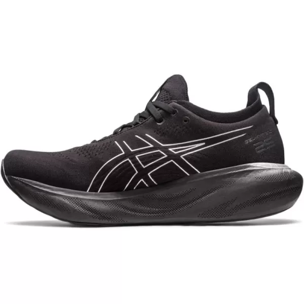 imageASICS Mens GelNimbus 25 Platinum Running ShoesBlackPure Silver