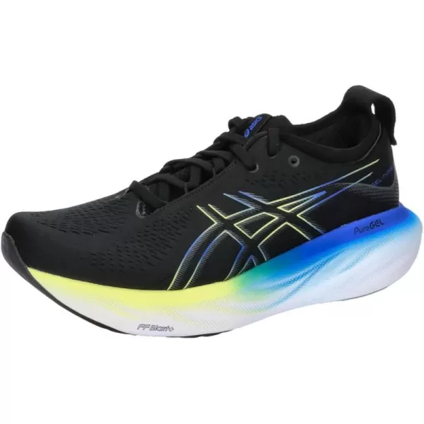 imageASICS Mens GelNimbus 25 Running ShoesBlack Glow Yellow