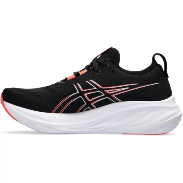 imageASICS Mens GelNimbus 26 Running ShoeBlackTrue Red