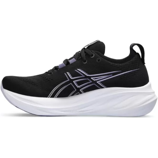 imageASICS Mens GelNimbus 26 Running ShoesBlackDusty Purple
