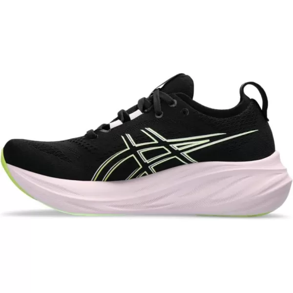 imageASICS Mens GelNimbus 26 Running ShoesBlackNeon Lime