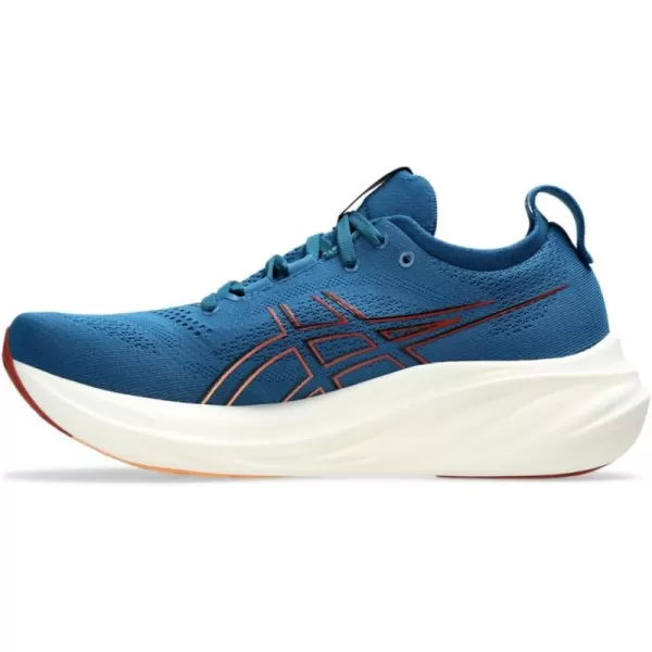 imageASICS Mens GelNimbus 26 Running ShoesRich NavyFaded Orange