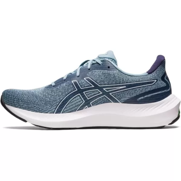 imageASICS Mens GelPulse 14 Running ShoesLight SteelLime Zest