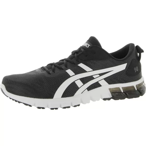 imageASICS Mens GelQuantum 90 Running ShoesBlackWhite