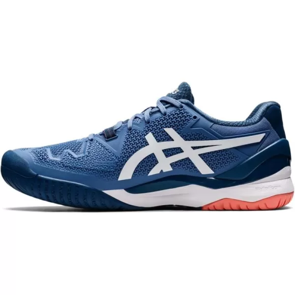 imageASICS Mens GelResolution 8 Tennis ShoesBlue HarmonyWhite