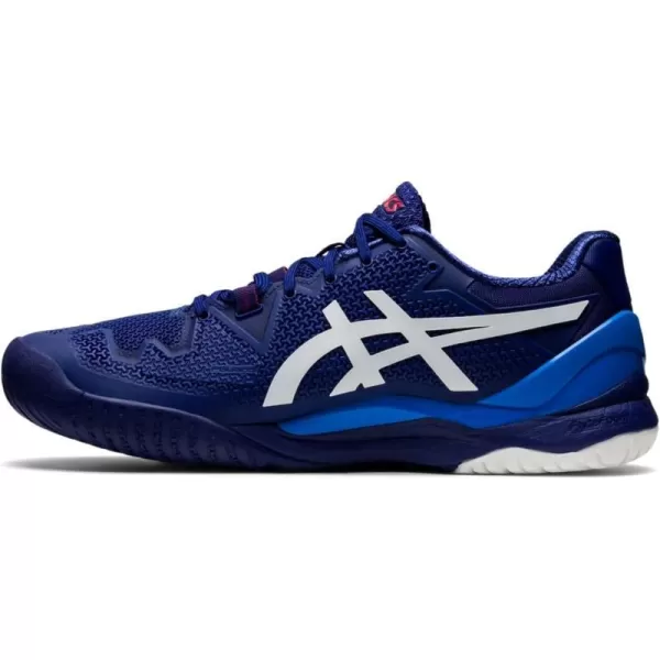 imageASICS Mens GelResolution 8 Tennis ShoesDive BlueWhite