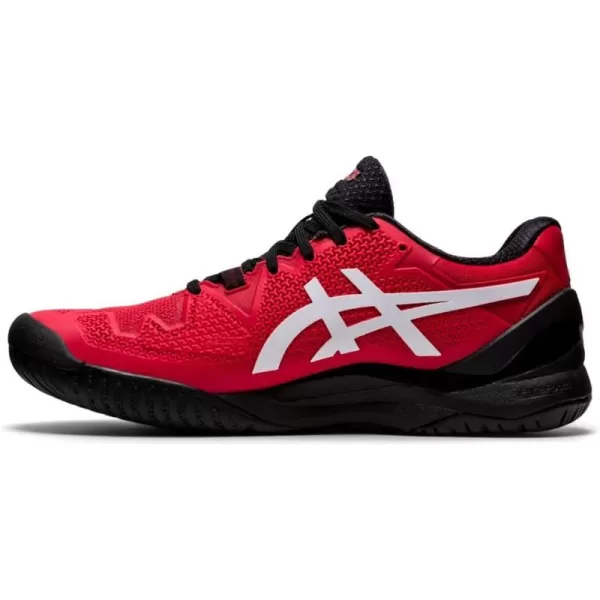 imageASICS Mens GelResolution 8 Tennis ShoesElectric RedWhite