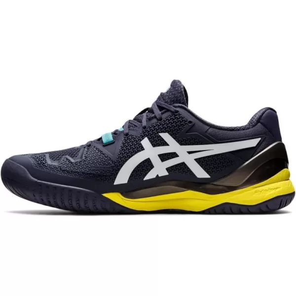 imageASICS Mens GelResolution 8 Tennis ShoesIndigo FogWhite