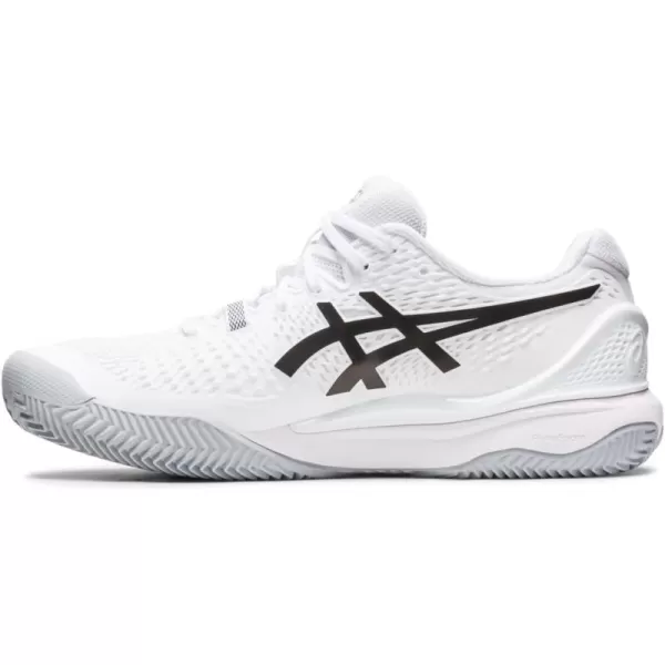 imageASICS Mens GelResolution 9 Clay Tennis ShoesWhiteBlack