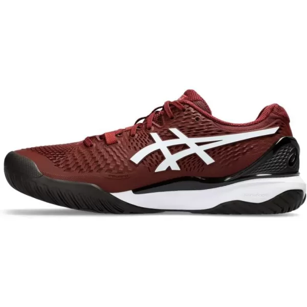 imageASICS Mens GelResolution 9 Tennis ShoeAntique RedWhite