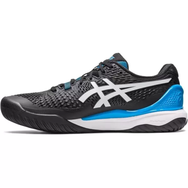 imageASICS Mens GelResolution 9 Tennis ShoeBlackWhite