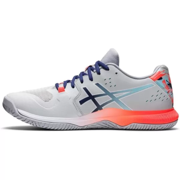 imageASICS Mens GelTactic 2 Athletic ShoeGlacier GreySunrise Red