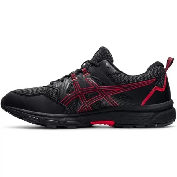 imageASICS Mens GelVenture 8 Running ShoesBlackElectric Red