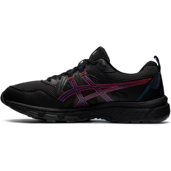 imageASICS Mens GelVenture 8 Running ShoesBlackFiery Red