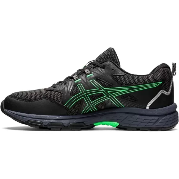 imageASICS Mens GelVenture 8 Running ShoesBlackNew Leaf