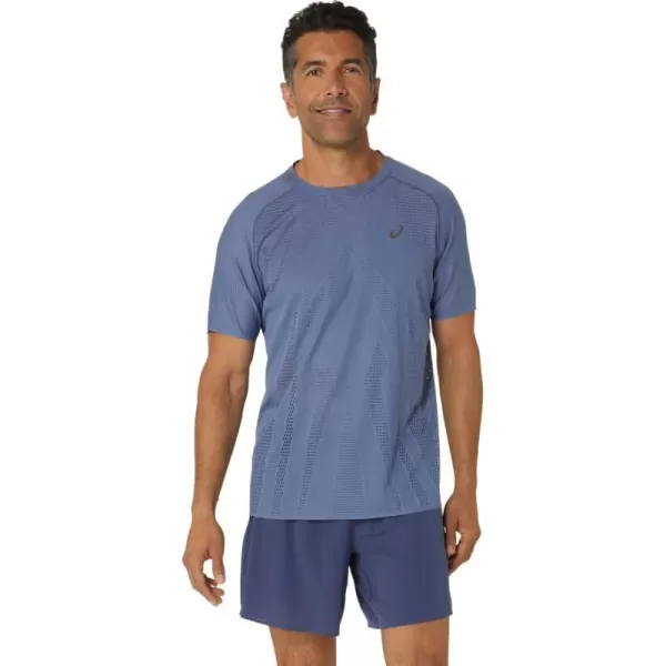 imageASICS Mens METARUN Short Sleeve TOP ApparelDenim Blue