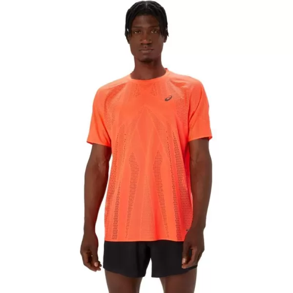 imageASICS Mens METARUN Short Sleeve TOP ApparelSunrise Red