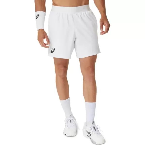 imageASICS Mens Match 7IN Short Tennis ApparelBrilliant White