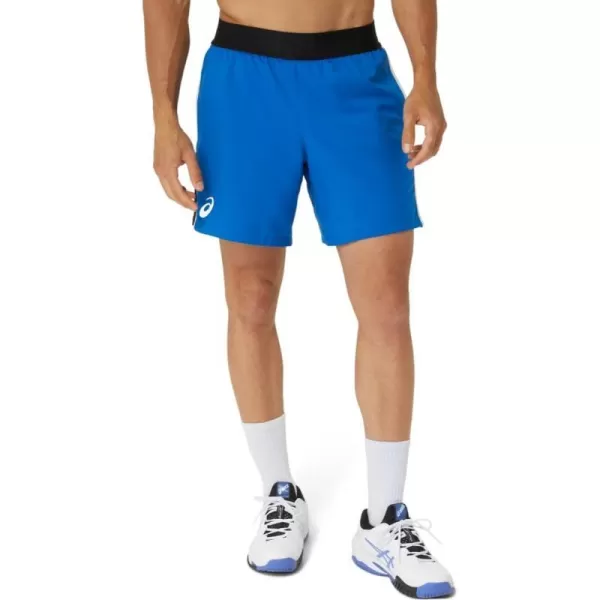 imageASICS Mens Match 7IN Short Tennis ApparelTuna Blue