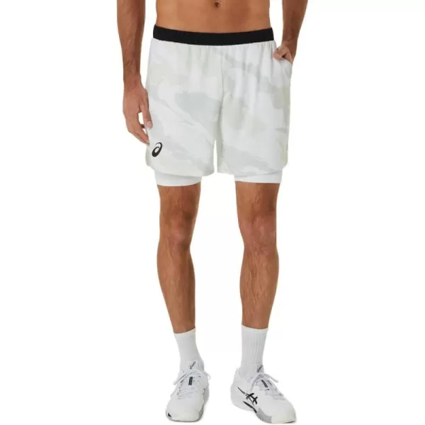imageASICS Mens Match Graphic 7IN ShortBrilliant White