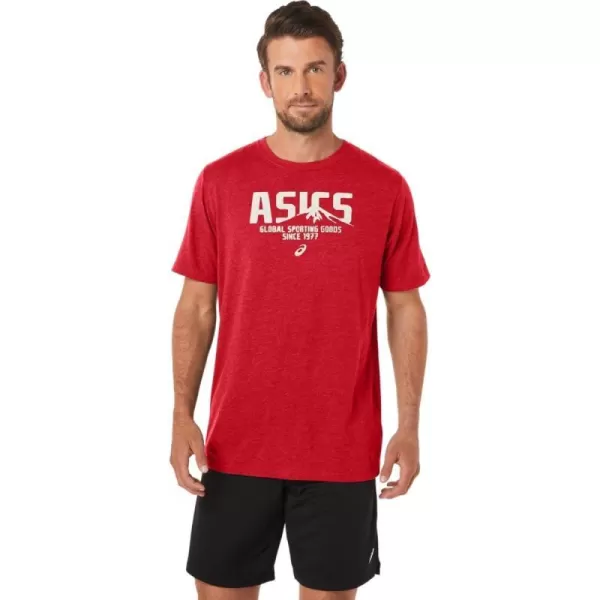 imageASICS Mens Mens 1977 MTN TEE Training ApparelClassic Red Heather