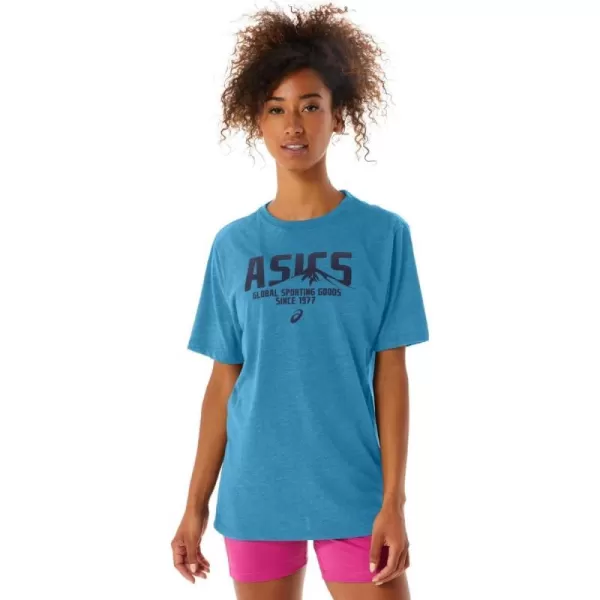 imageASICS Mens Mens 1977 MTN TEE Training ApparelIsland Blue Heather