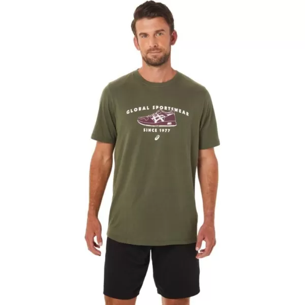 imageASICS Mens Mens 1977 Sportswear Tee Running ApparelOlive Canvas