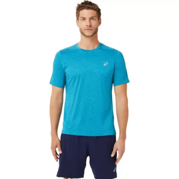 imageASICS Mens Mens Short Sleeve PERF TOP ApparelTeal Blue