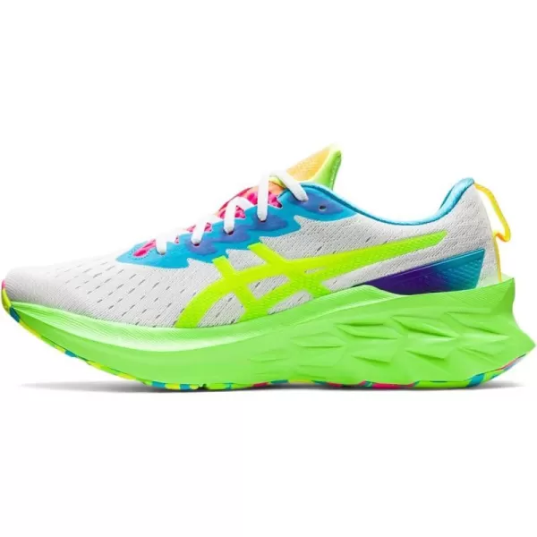 imageASICS Mens NOVABLAST 2 Running ShoesWhiteSafety Yellow
