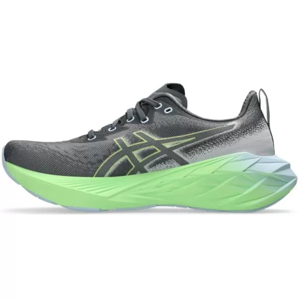 imageASICS Mens NOVABLAST 4 Running ShoeSteel GreyElectric Lime