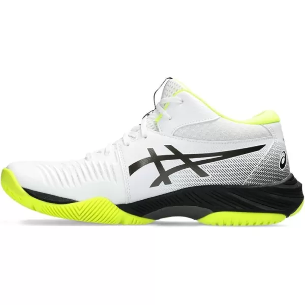 imageASICS Mens Netburner Ballistic FlyteFoam Mid Top 3 Volleyball ShoeWhiteGunmetal