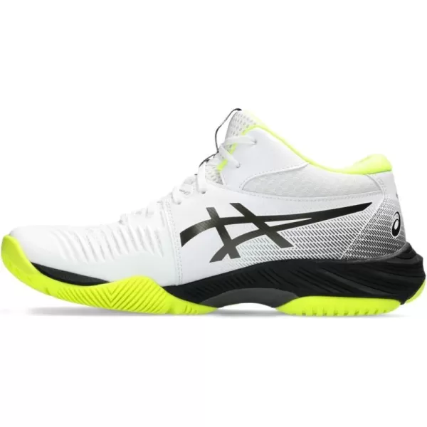 imageASICS Mens Netburner Ballistic FlyteFoam Mid Top 3 Volleyball ShoesWhiteGunmetal