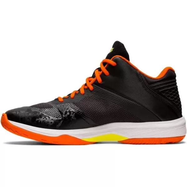 imageASICS Mens Netburner Ballistic FlyteFoam Mid Top Volleyball ShoesBlackSour Yuzu