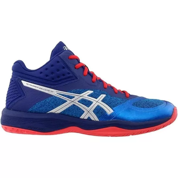 imageASICS Mens Netburner Ballistic FlyteFoam Mid Top Volleyball ShoesRace BlueSilver