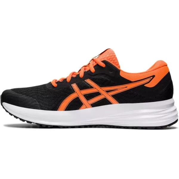imageASICS Mens Patriot 12 Running ShoesBlackShocking Orange