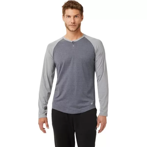 imageASICS Mens Perf Long Sleeve Henley Training ApparelASICS Mens Perf Long Sleeve Henley Training Apparel