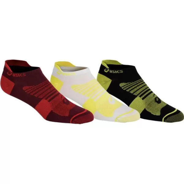 imageASICS Mens QUICK LYTE PLUS 3PK SOCKS AccessoriesDeep MarsYuzu Pop