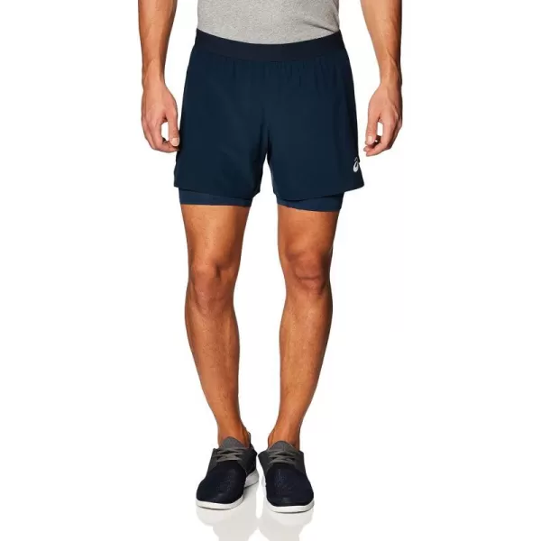 imageASICS Mens Road 2N1 5 Short Running ApparelFrench BlueFrench Blue
