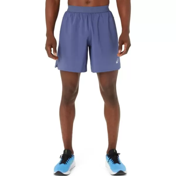 imageASICS Mens Road 2N1 7IN Short ApparelThunder BlueDenim Blue