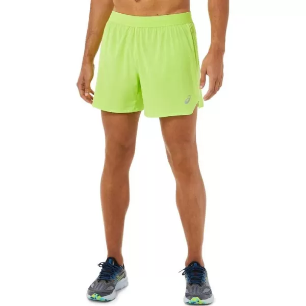 imageASICS Mens Road 5 Short Running ClothesHazard Green