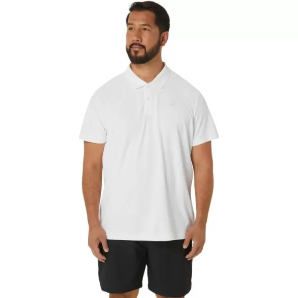 imageASICS Mens Short Sleeve PoloShirt Training ApparelBrilliant White