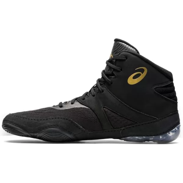 imageASICS Mens Split Elite Wrestling ShoesBlackPure Gold