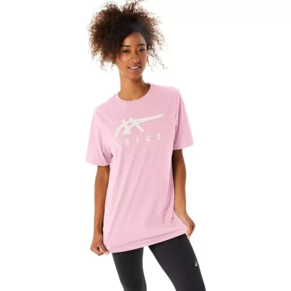 imageASICS Mens Stripe Short Sleeve Tee ApparelPink Salt