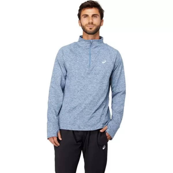imageASICS Mens THERMOPOLIS QUARTER ZIP ApparelStorm Blue Heather