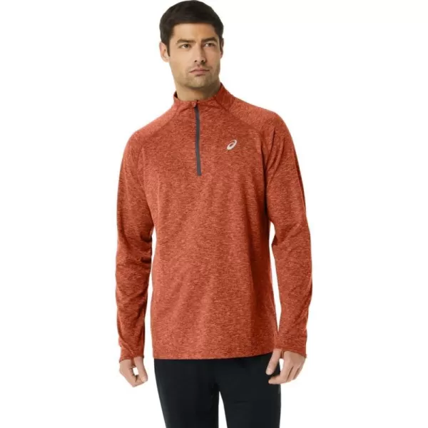 imageASICS Mens TRAIN SANA 12 ZIP ApparelSpice Latte Heather
