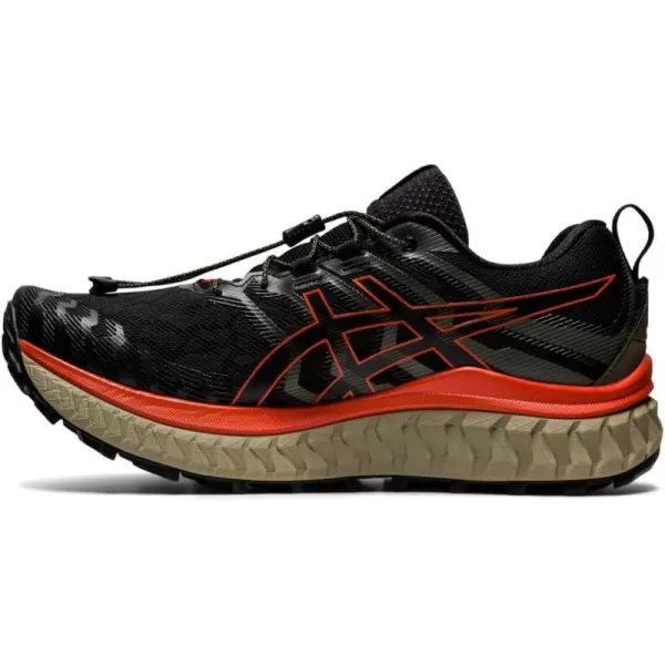 imageASICS Mens Trabuco Max Running ShoesBlackCherry Tomato