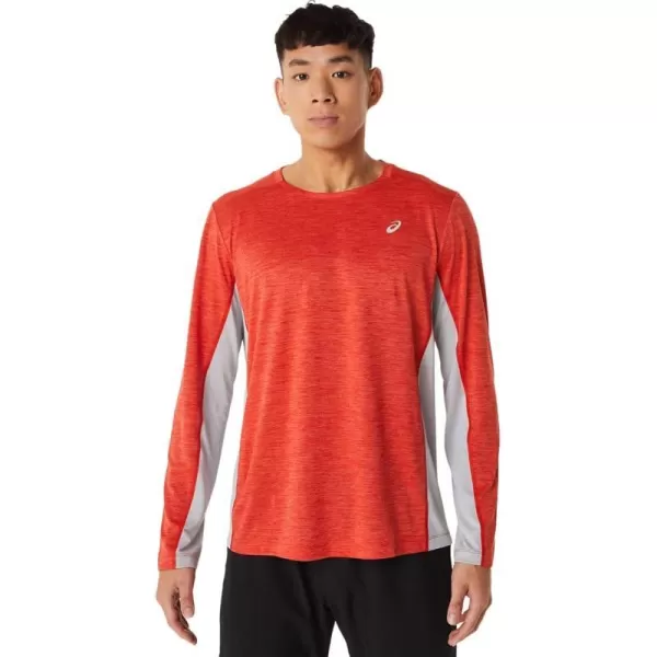 imageASICS Mens Train SANA Long Sleeve ApparelFiery RedPiedmont Grey