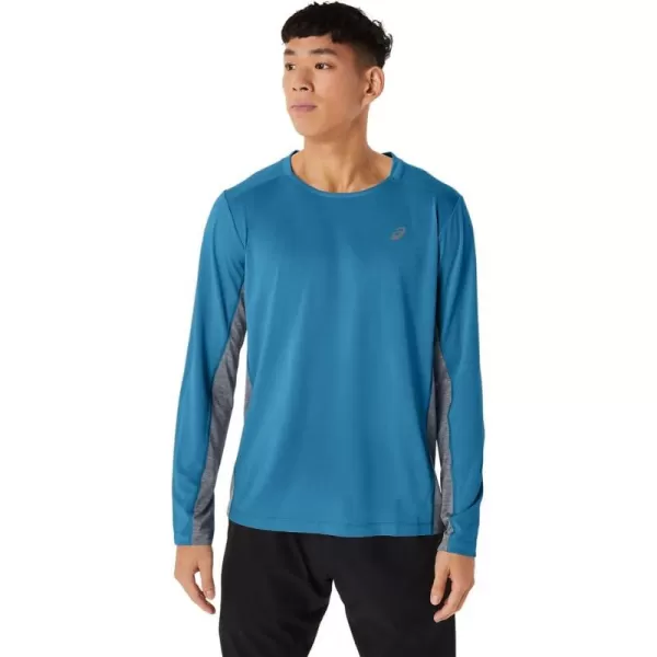 imageASICS Mens Train SANA Long Sleeve ApparelIsland BlueSheet Rock